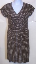 Banana Republic misses Size Small Brown White black geometric shift dress j205