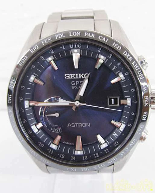 Seiko Astron 8X22 0AG0 2 Box Titanium Ceramic Date Solar Mens Watch Auth Works