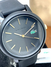 Lacoste Women's Watch 2001212 Quartz Black Dial Textured Rubber Band 36mm