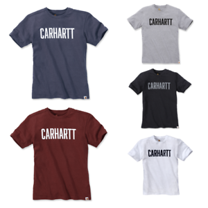 Alle Farben Carhartt Block Logo Shirt Sleeve T-Shirt Neu 103203