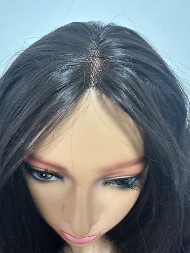 6,3"x6,3" Front Spitze Wasser Wellen Kunsthaar Topper für Frauen Clip in 22" - Bild 7 von 10