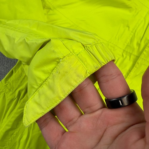 Helly Hansen Jacket Womens Medium Neon Yellow Loke Hiking Shell Waterproof Hood - Picture 12 of 23