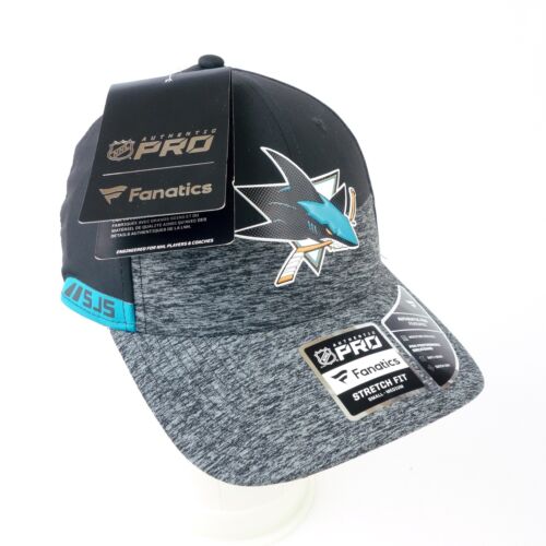 Cappello professionale autentico San Jose Sharks NHL montato S/M elasticizzato nuovo con etichette nuovo con etichette - Foto 1 di 9