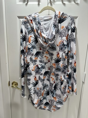 Hanna Nikole Rash Guard With Zipper And Hoodie Long Sleeves Size 20-22W - Picture 4 of 9