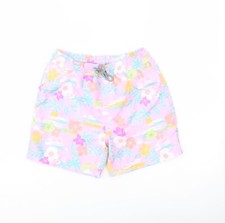 Marks & Spencer Boys Floral Polyester Blend Sweat Shorts Size 8-9 Year