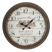 Aspire Home Accents Bordeaux Vintage Style 28 In. Wall Clock, Distressed Brown on sale Aspire Home Accents Bordeaux Vintage Style 28 In. Wall Clock, Distressed Brown on sale