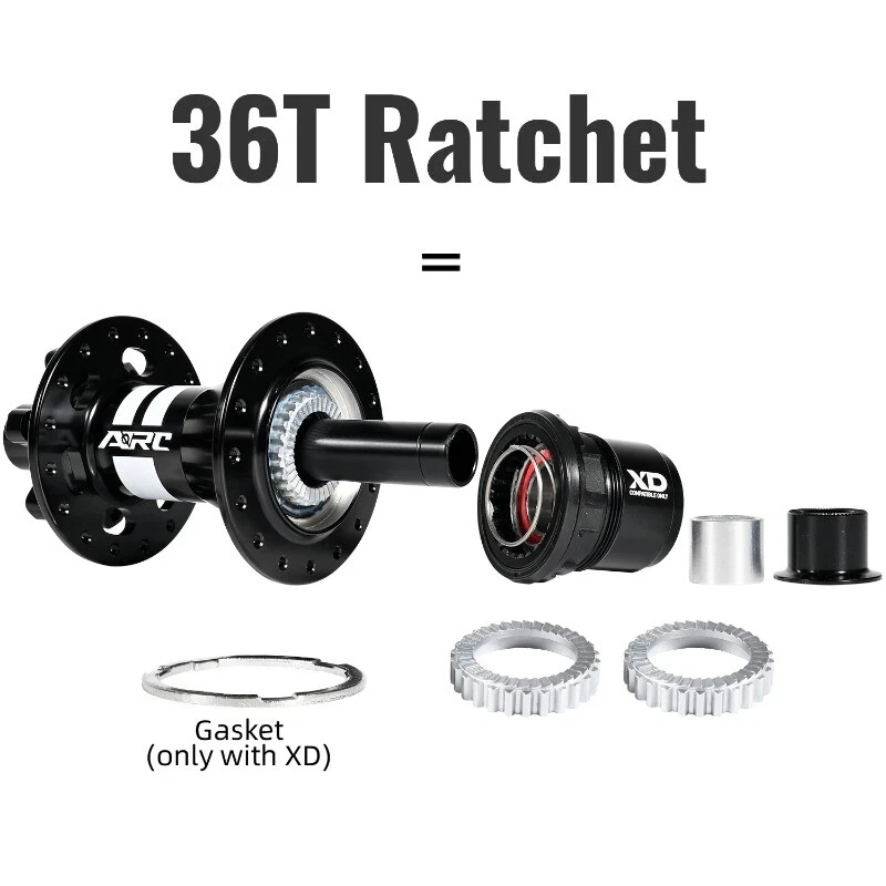 Mountain Bike Front Rear Hub 36T/54T Ratchet Boost 110x15/148x12mm Hub HG MS XD - Image 4 of 4