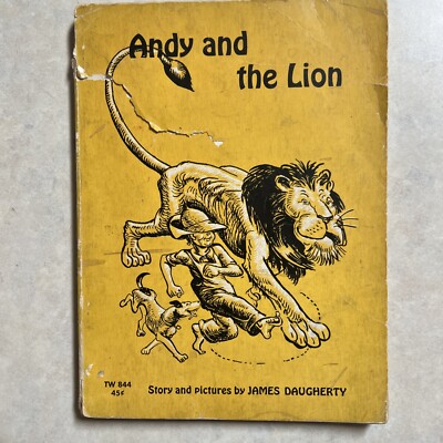 ANDY AND THE LION BY JAMES DAUGHERTY 1967 1ST SCHOLASTIC PRINTING TW 844 CH06