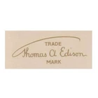'THOMAS A EDISON' signature decal - faithful water-slide reproduction from 1960