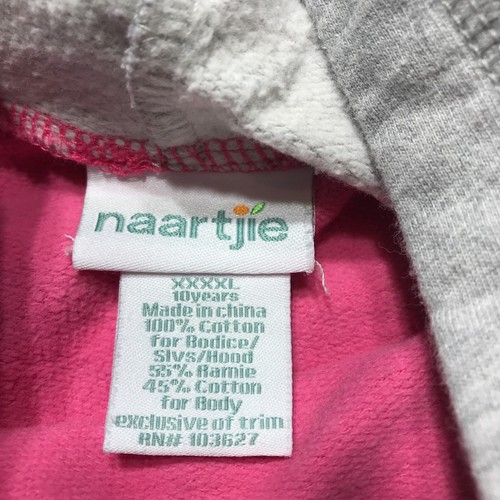 Naartjie Sweatshirt Girls Sz XXXXL (10 yrs) Hooded Pullover Pink Mixed Patterns - Picture 7 of 12