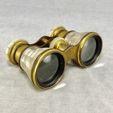 Antique LeMaire Paris Mother of Pearl Opera Glasses Made In France E.B Meyrowitz