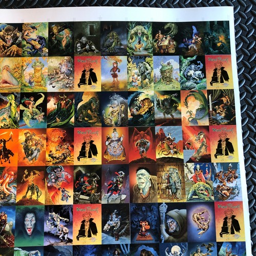MIKE PLOOG 100-CARD UNCUT SHEET FPG 1993 FANTASY ART 28"x40" - Picture 3 of 10