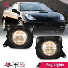 Pair Fog Lights For 2000-2005 Toyota Celica Front Bumper Clear Halogen Lamps