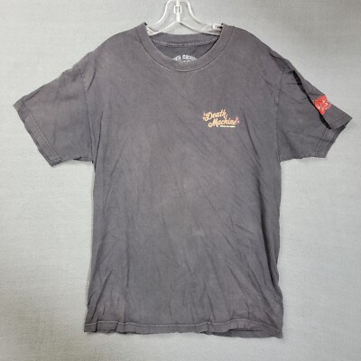 DEATH MACHINE  Forever Two Wheels Motorcycle Shirt mens LARGE distressed