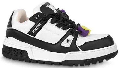 Louis Vuitton Trainer Black Silver White Low Top Sneakers FD0221