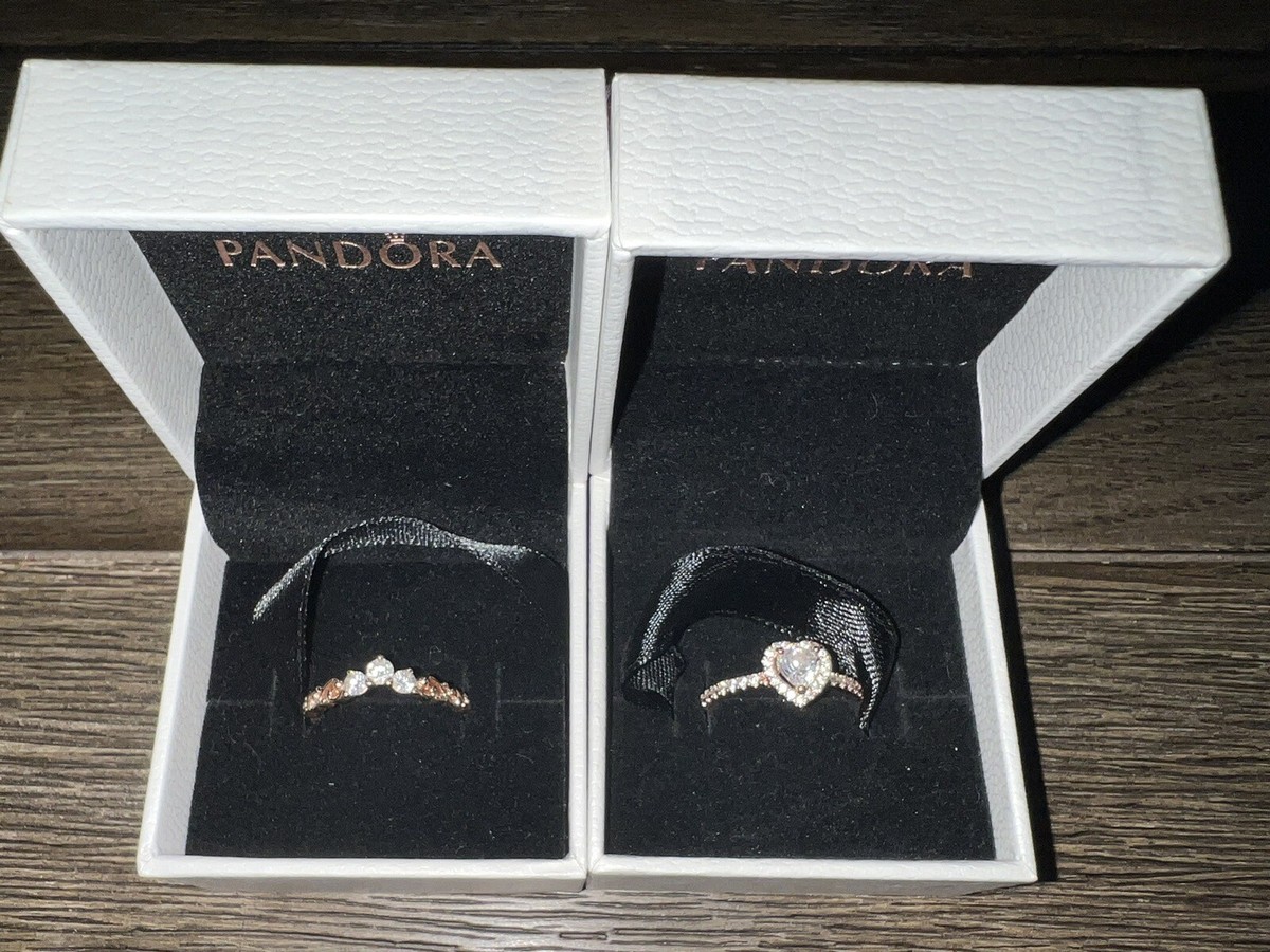 Hopeless Romantic Pandora Ring Set Pre-Owned