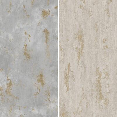 Grandeco Urban Textur Tapete Metallic Gold Effekt Modern Paste The Wall
