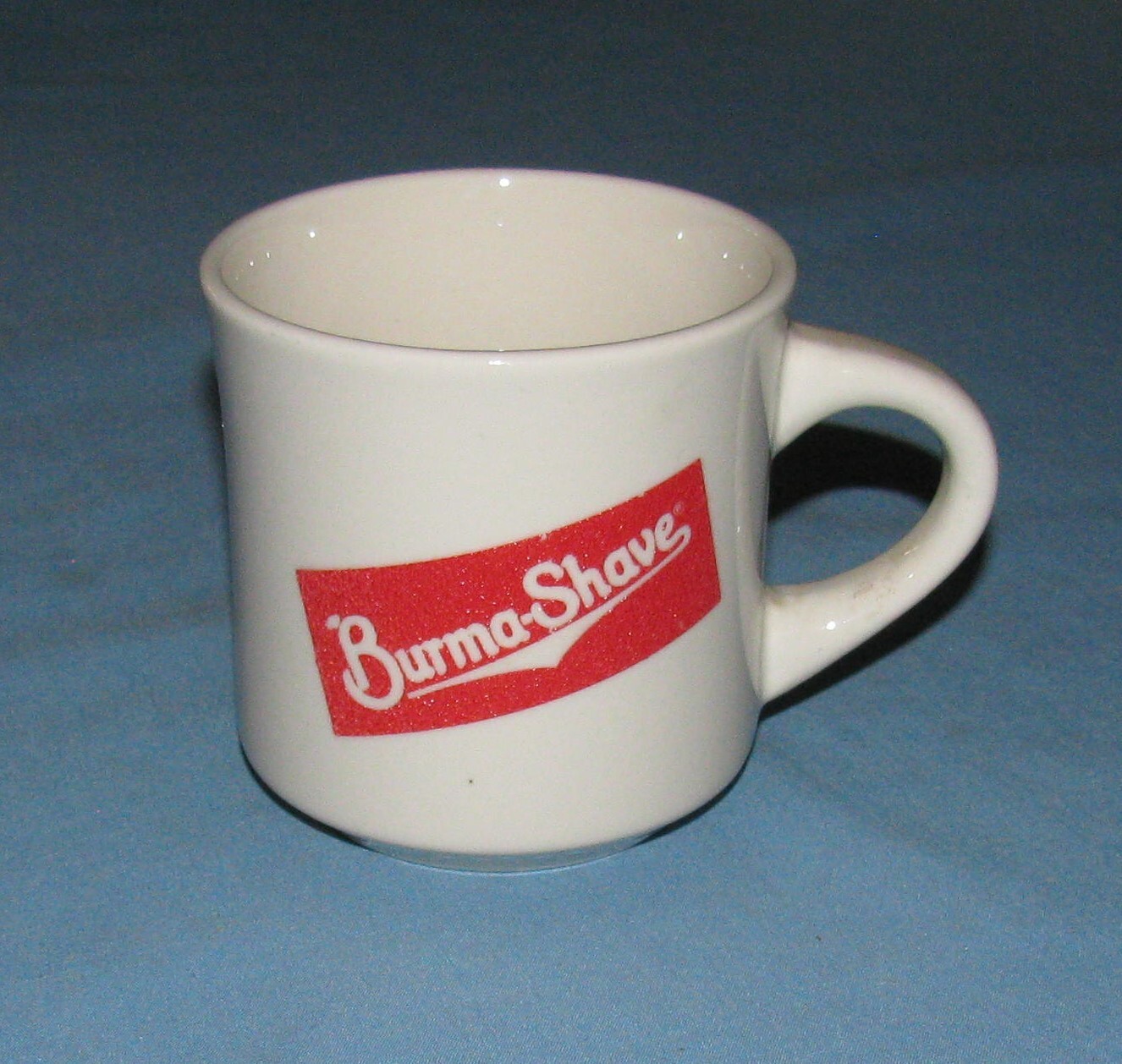 Vintage BurmaShave Soap Coffee Mug Rough Texture on the BurmaShave