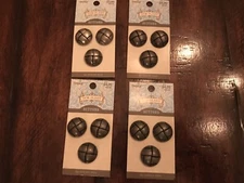 Lot X 12 Buttons SEW OLOGY Sewology 13/16” 20mm Round Metal 1843622 Hobby Lobby