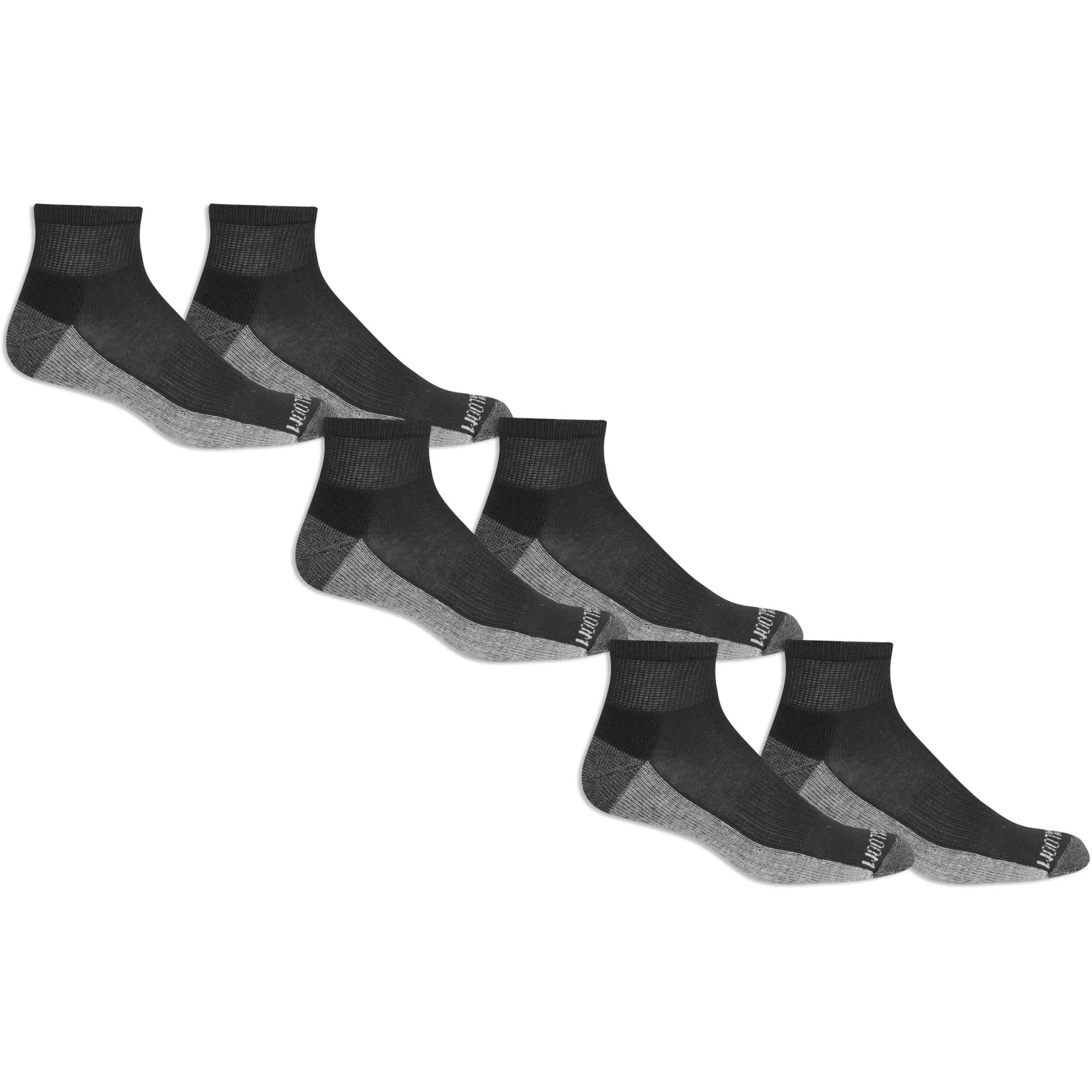 Fruit Of The Loom Men's Ankle Socks 6-Pack,Size 6-12