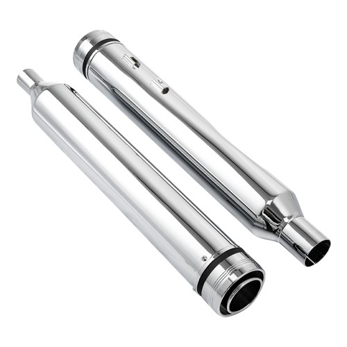 4.5" Slip-On Straight Mufflers Exhaust w/ End Caps Fit For Harley Touring 17-24 - Picture 9 of 19