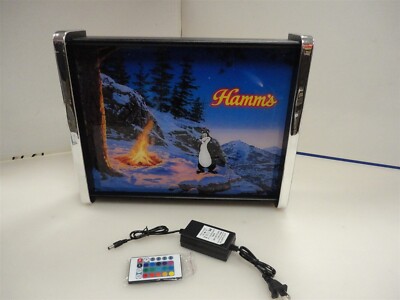 Hamms Beer Bear Starry Night Scene LED Display light sign box