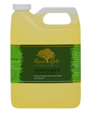 32 Oz Premium Liquid Gold Sunflower Oil Refined Pure & Organic Skin Hair Health