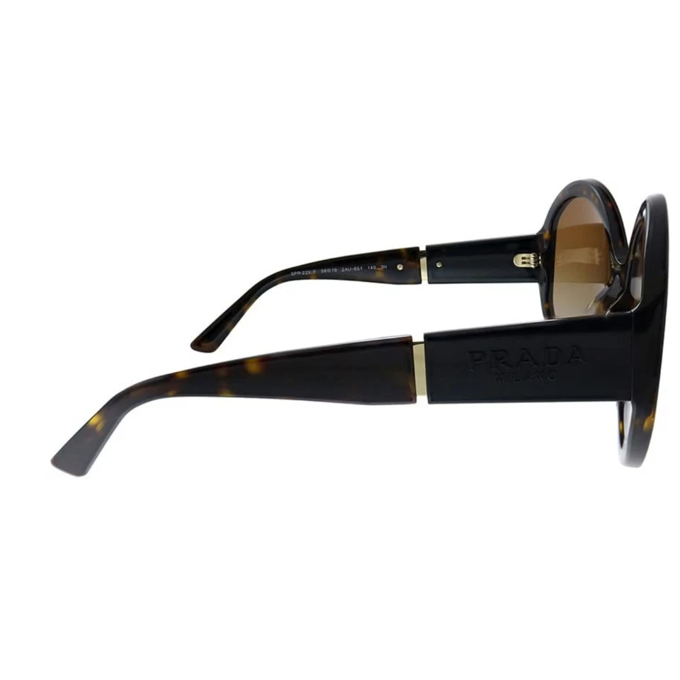 Gafas de sol Prada PR 22XSF 2AU6S1 Havana de plástico redondas lentes degradadas marrones Foto 3 de 4