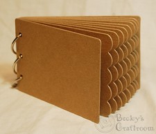 3.25" x 5" Mini Chipboard Album 3 10 pages 2 straight 8 scalloped 3 rings