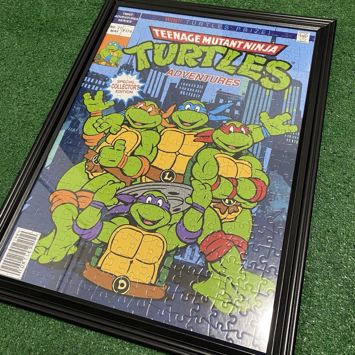 Vintage 1990 TMNT Teenage Mutant Ninja Turtles Puzzle Framed SUPER