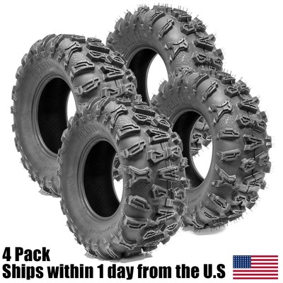 4PK 25x8x12 25x8-12 25-8-12 ATV UTV Utility Sport Tires Set 6PLY