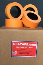 48 Rolls 1" X 60 Yards Orange Automotive Painters Masking Tape USA MADE BODYSHOP