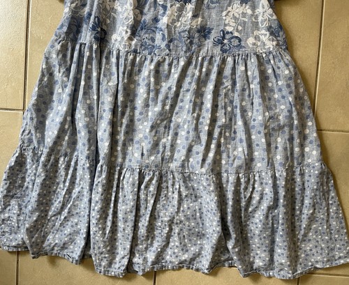 Only Necessities 2X Camicia da notte a strati a pois floreale sdraio casa blu/bianco - Foto 11 di 12