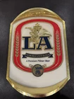 Vintage Anheuser-Busch LA Beer Wall Sign Bar Display Plastic Face