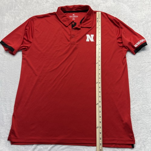 Nebraska Cornhuskers Colosseum Kurzarm Active Poloshirt Herren XXL rot - Bild 10 von 13