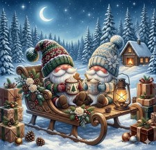 Christmas Diamond Art Kits for Adults 14x14 inch Gnome Diamond Painting Kits for