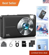 Digital Camera, FHD 1080P Point and Shoot Camera with 16X Zoom Anti Shake 32G...