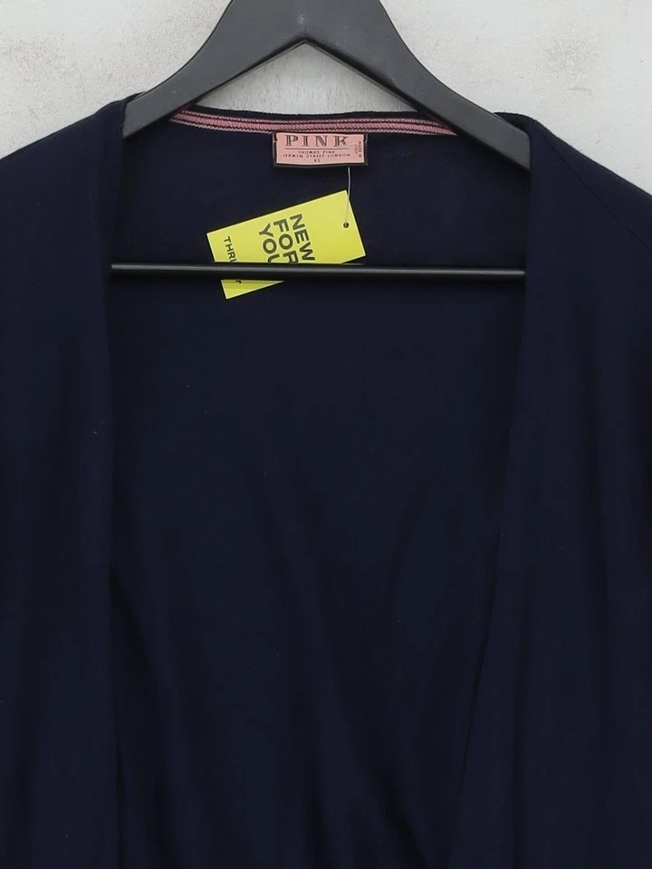 Thomas Pink Women's Cardigan XS Blue 100% Cotton V-Neck Cardigan - Image 3 of 4