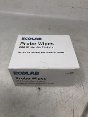 Ecolab Probe Wipes 200 Single Use Packets Model 40807-02-11