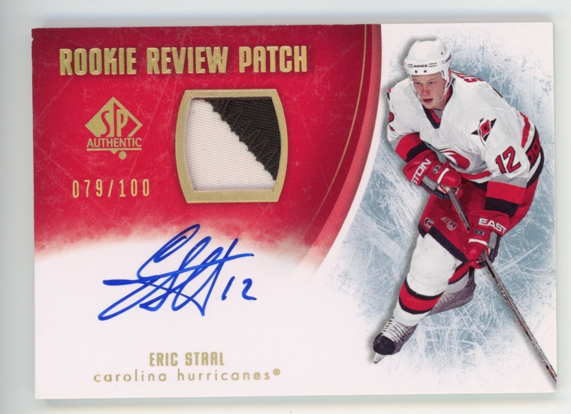 2008-09 SP Authentic Rookie Review Patch/Auto #/100 - ERIC STAAL
