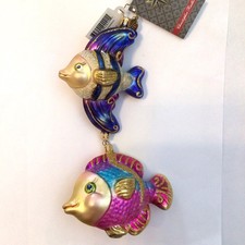 Christopher Radko Synchronized Swimmers Ornament 2012 Fish 1016091 w/ Tags 8.5”