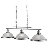 Stilvolle Pendelleuchte 3-Flmg. E27 HäNgeleuchte Decke Lampe Silber Antik Innen