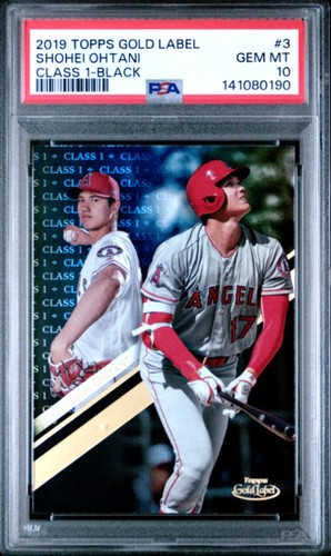 2019 Topps Gold Label - Shohei Ohtani #3 Class 1 Black PSA 10