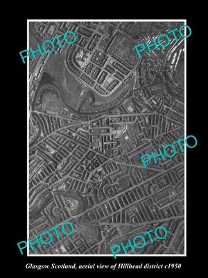Glasgow Scotland Aerial View Of Hillend c1950 Old Large Historic Photo