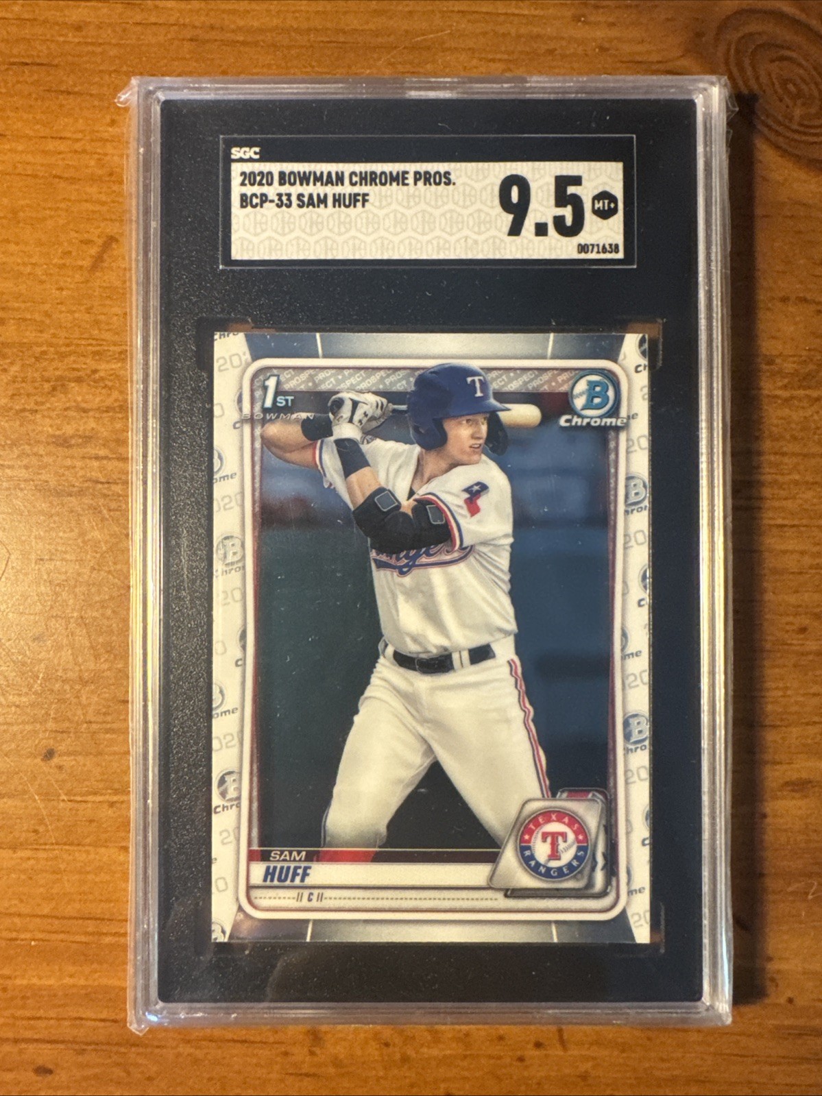 2020 Bowman Chrome Sam Huff RC Auto SGC 9.5