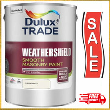 SALE Dulux Jasmine White Weathershield Smooth Exterior Masonry Paint 5L