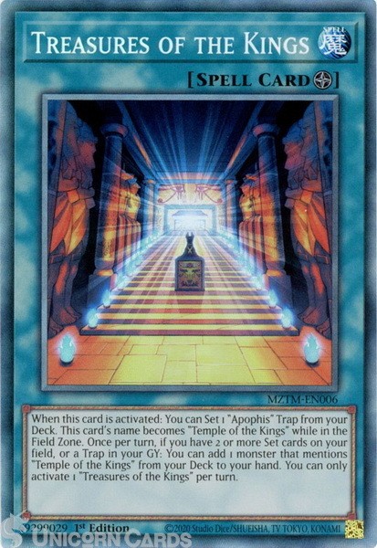 MZTM-EN006 Treasures of the Kings : Collector's Rare 1st Edition Mint YuGiOh Car