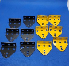 Gilbert Gabriel Erector Set Black and Yellow Painted Steel Car Truck Lot of 12