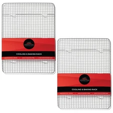 2pk Stainless Steel Baking & Cooling Racks - Cookie Baker's Sheet Pan Wire Rack