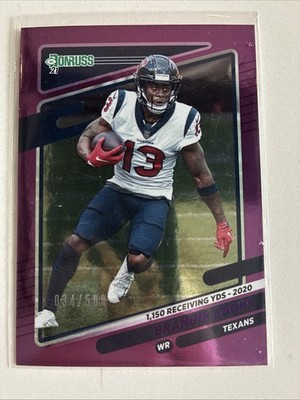 2021 Panini Donruss - Brandin Cooks #166 Season Stat Line Pink /500